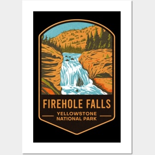 Firehole Falls Yellowstone National Park Posters and Art